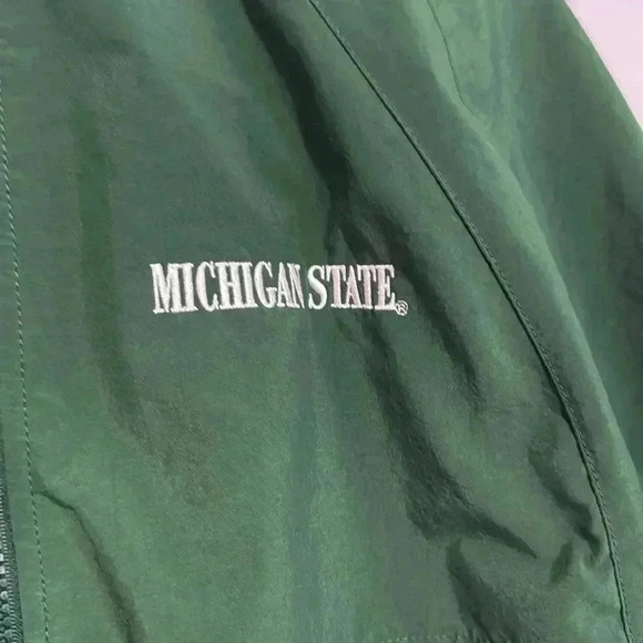 Nike Michigan State University jacket and pants warm-up green men’s size small ￼ - Picture 2 of 10